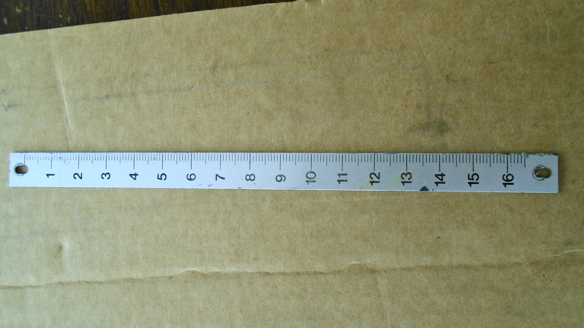 Inca 54.190.102 scale label for thicknesser table metric on one side, inch on reverse