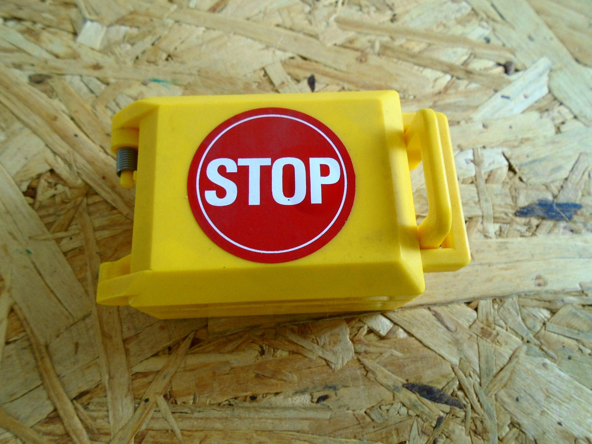 Multico Yellow switch, cover, 60 x 48mm dimension and 40mm screw fixing