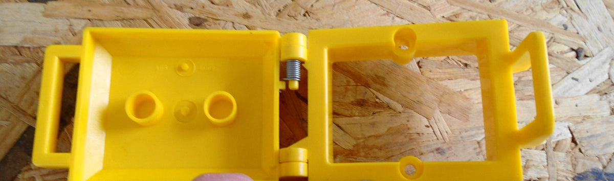Multico Yellow switch, cover, 60 x 48mm dimension and 40mm screw fixing