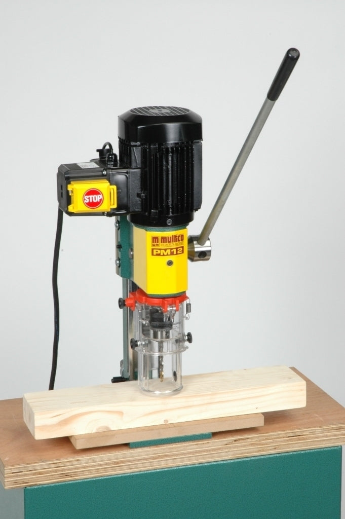 Multico PM12 bench morticer with its drill attachment
