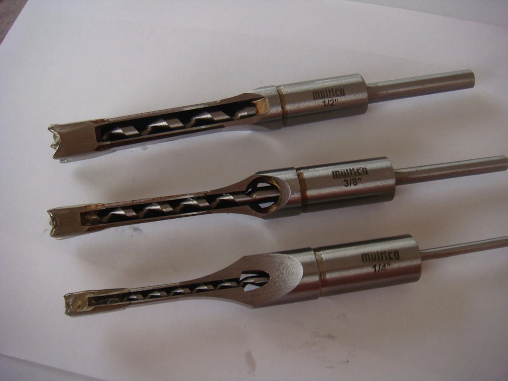 Multico set of three chisels and bits, ¼″, ⅜″ and ½″