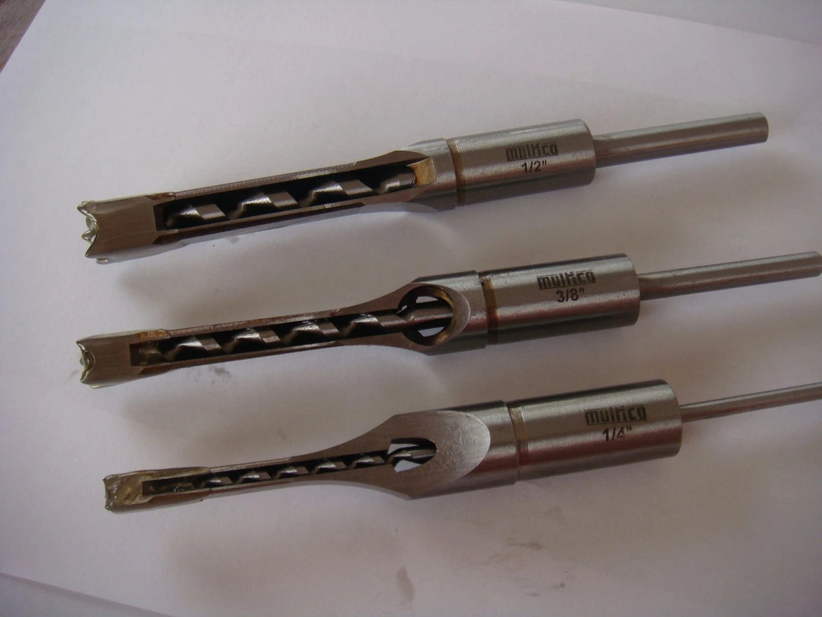 Multico set of three chisels and bits, ¼″, ⅜″ and ½″